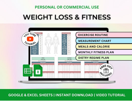 Fitness Tracker Excel Template Google Sheets Spreadsheet