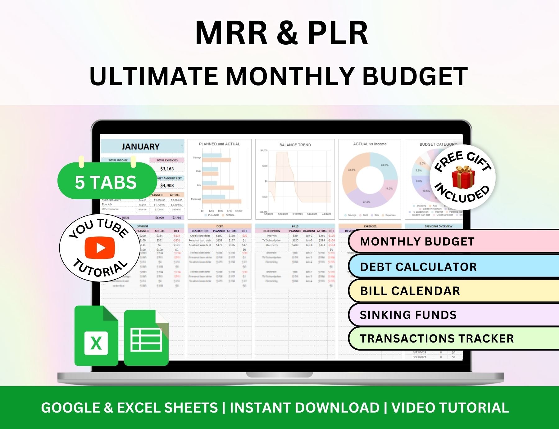 How to Create a Monthly Budget Template in Google Sheets – PLRDUCK.COM