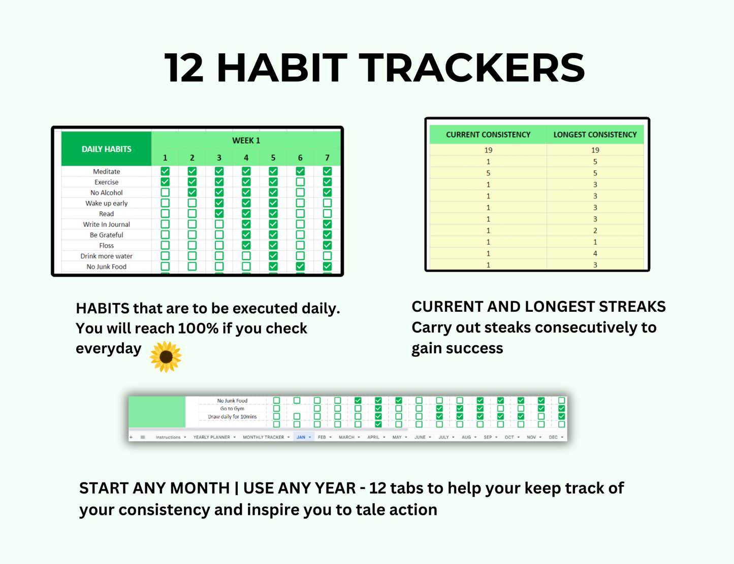 habit tracker, habit, daily habits, goal planner, habit planner, goal tracker, daily routine, weekly habit tracker