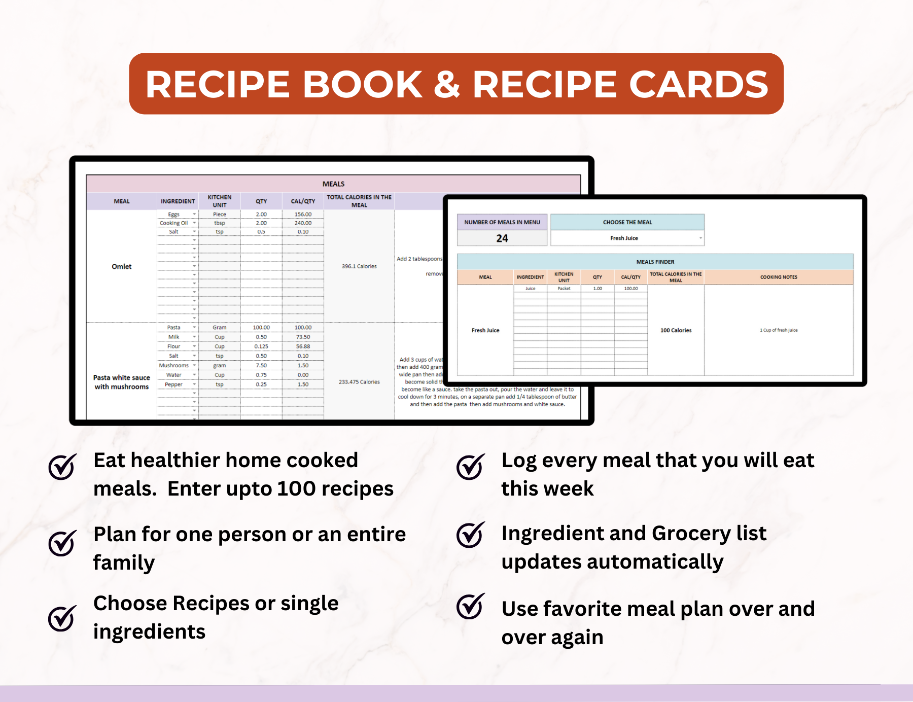 Meal Planner Resell Licensing, PLR Nutrition Products, Grocery List Resale Assets, Customizable Meal Planner PLR