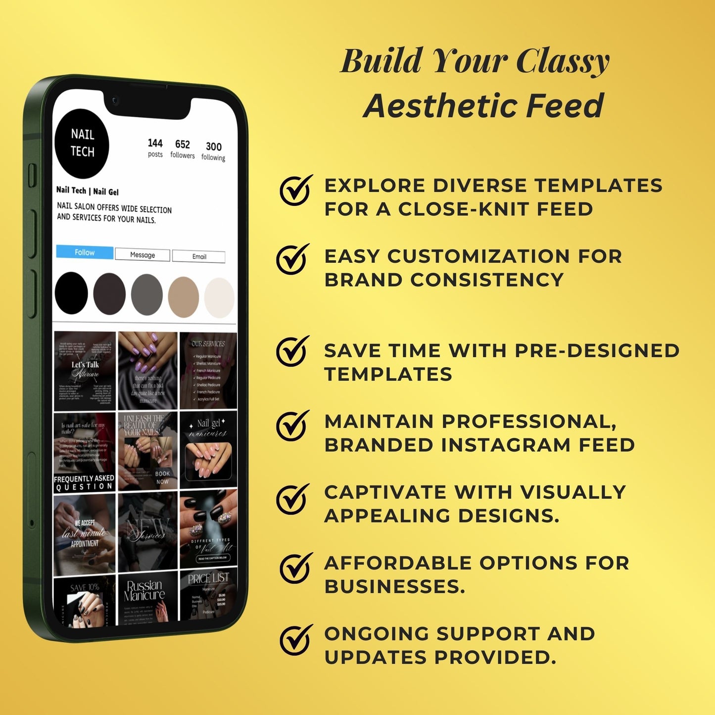 Nail Tech Instagram Templates | Manicurist posts MRR