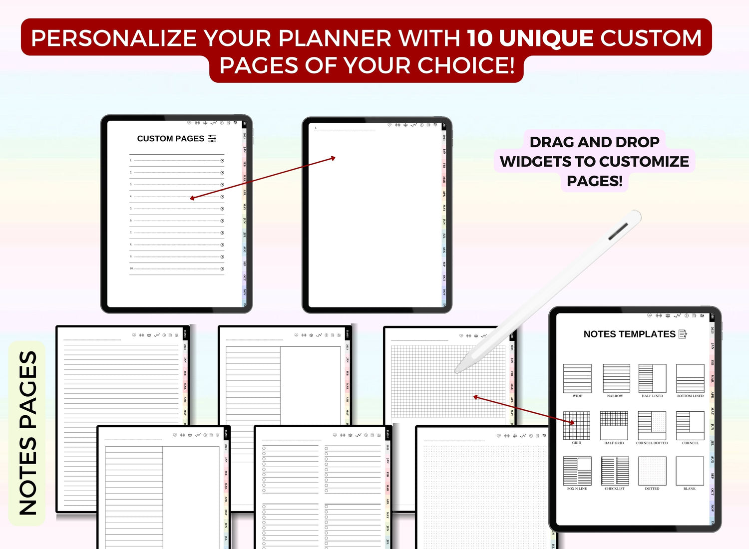 Daily Planner, Yearly Planner, Weekly Planner, Planner, Notability Planner Digital Planner iPad, Goodnotes Planner iPad Planner, Digital Planner, Digital Journal, Digital Download