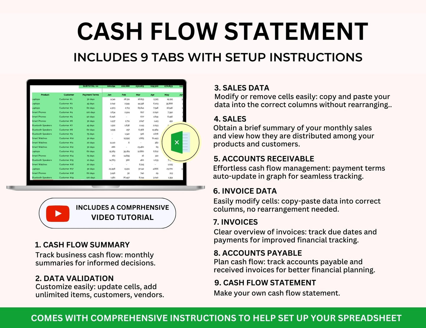 Small Business Accounting Excel Bundle with Master Resell Rights