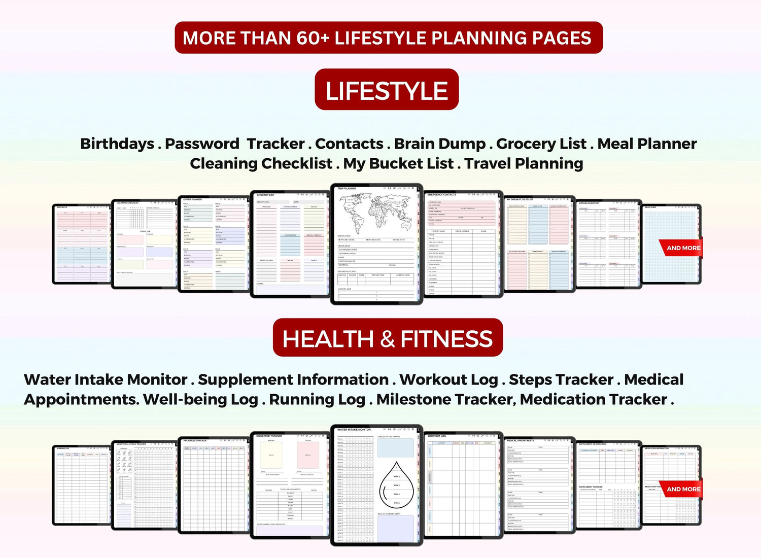 Daily Planner, Yearly Planner, Weekly Planner, Planner, Notability Planner Digital Planner iPad, Goodnotes Planner iPad Planner, Digital Planner, Digital Journal, Digital Download