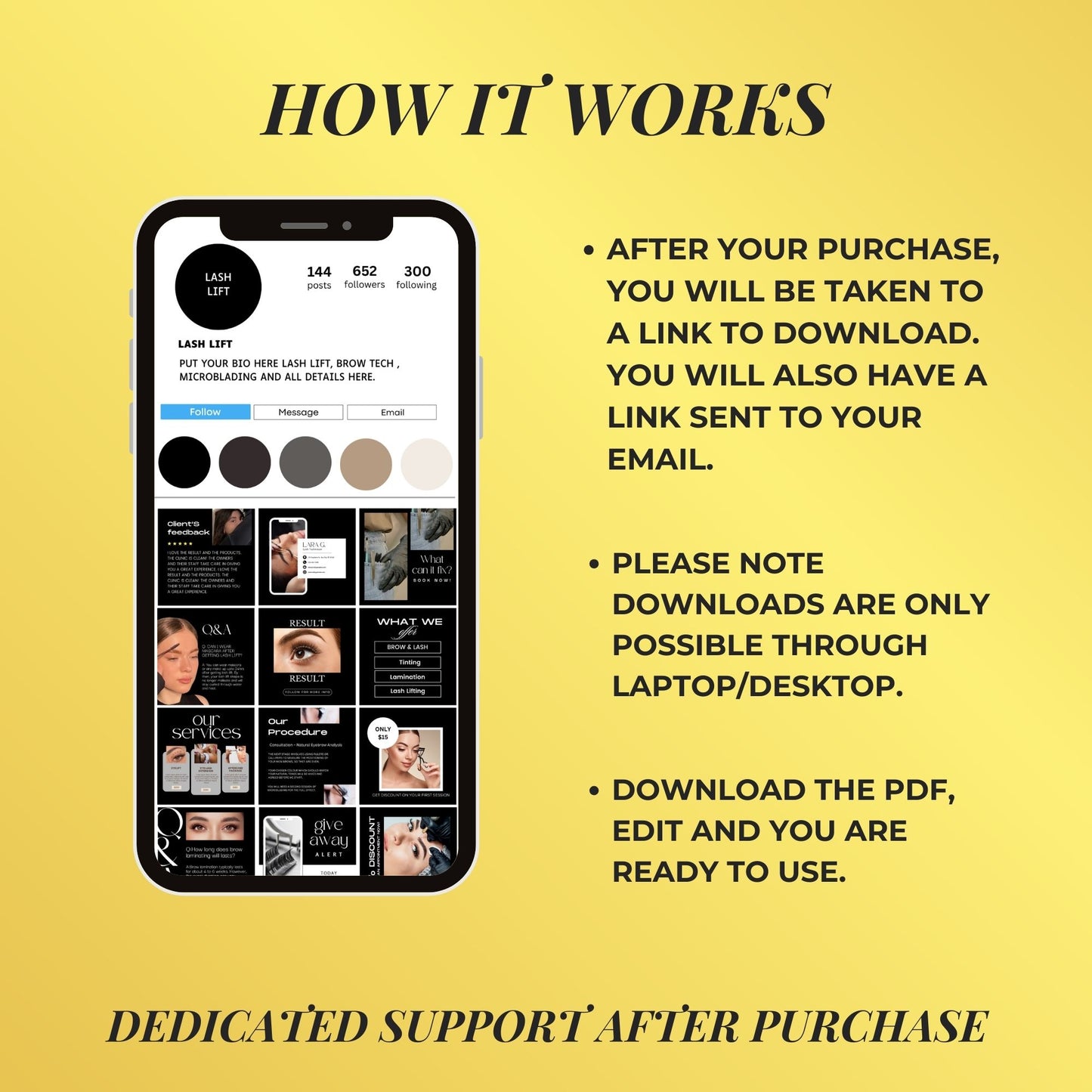 Lash Tech Templates | Lash Extension Instagram Templates