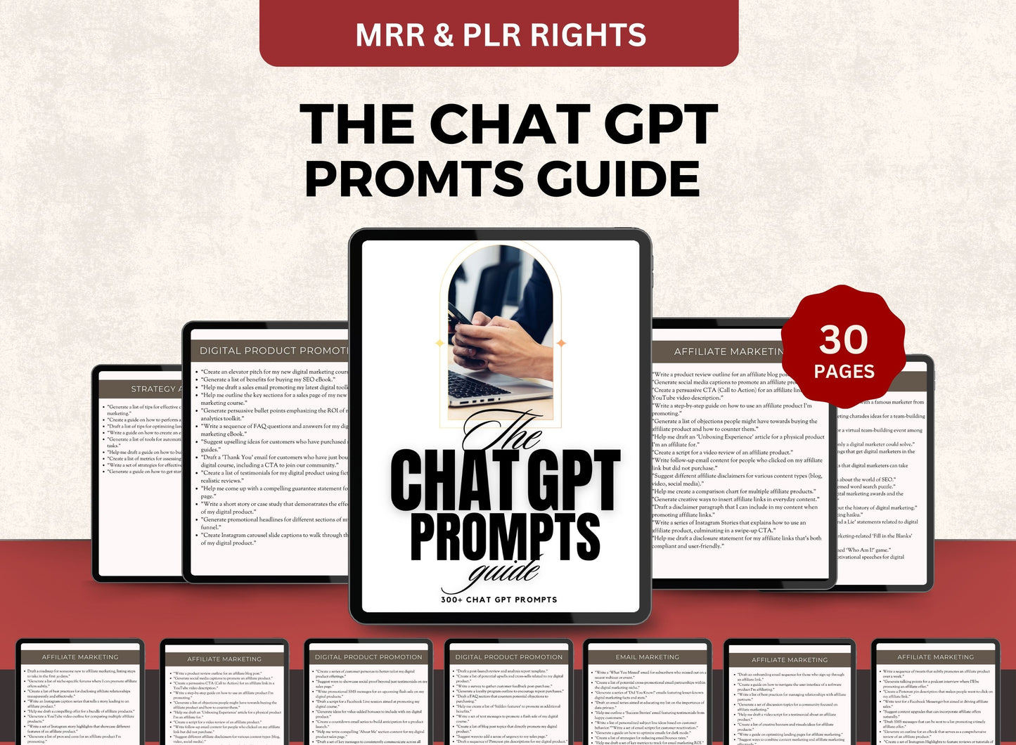Free 6 Digital marketing Toolkit + 300 ChatGPT Prompts + Credit Card Payoff Tracker with MRR Rights