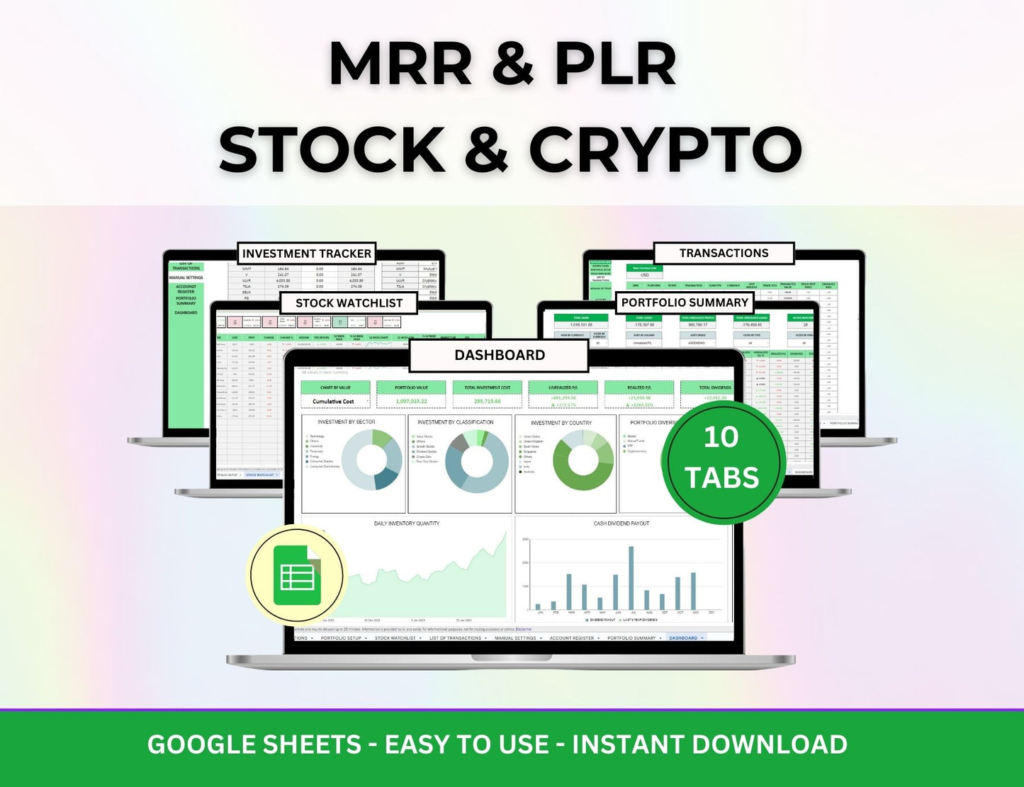 Stock Portfolio Tracker Spreadsheet