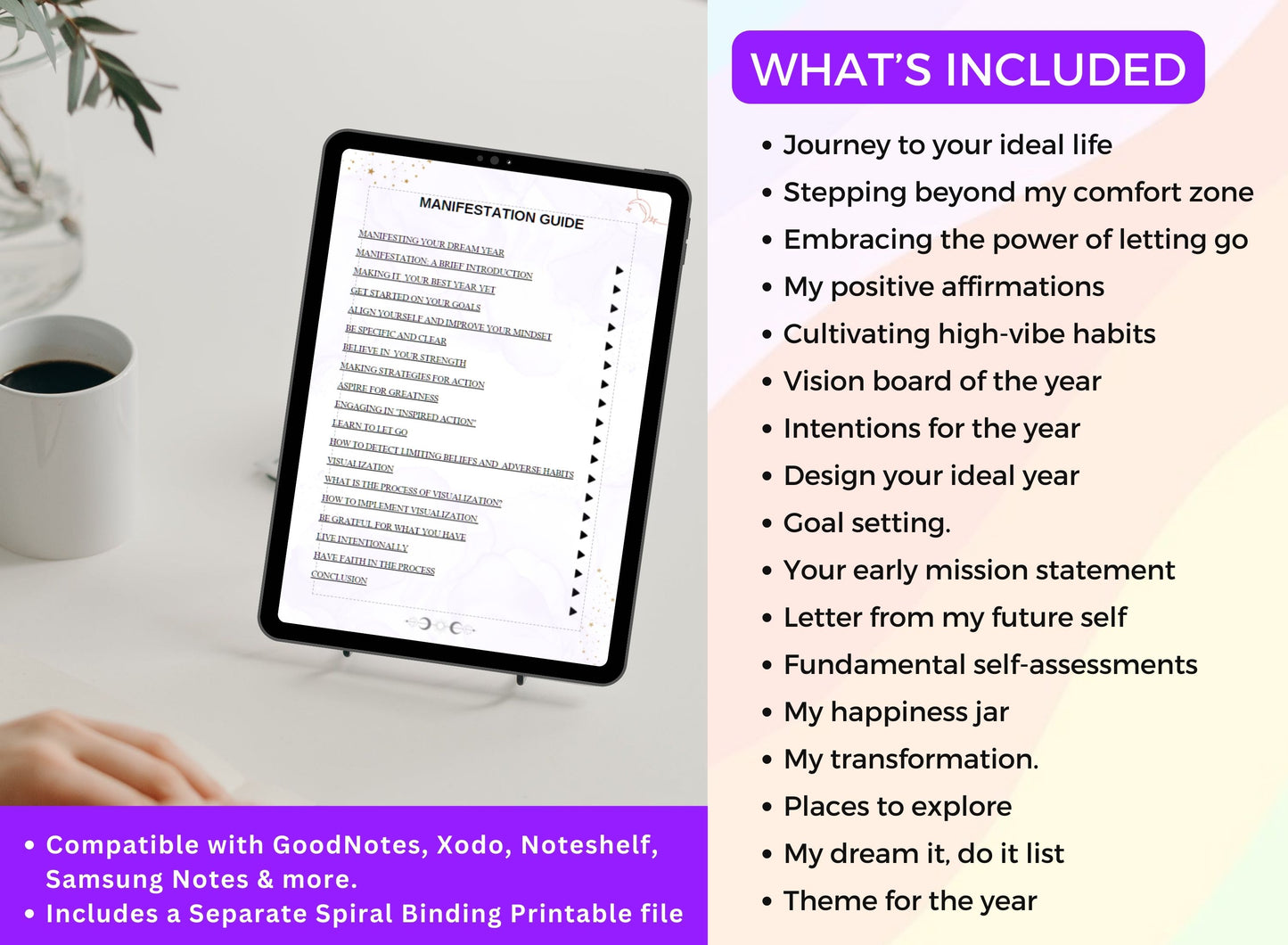 Notes to Mindfulness Journal, The Mindfulness Journal, Spiritual Planner 2024, spiritual planner, spiritual journal, Spiritual Daily Planner