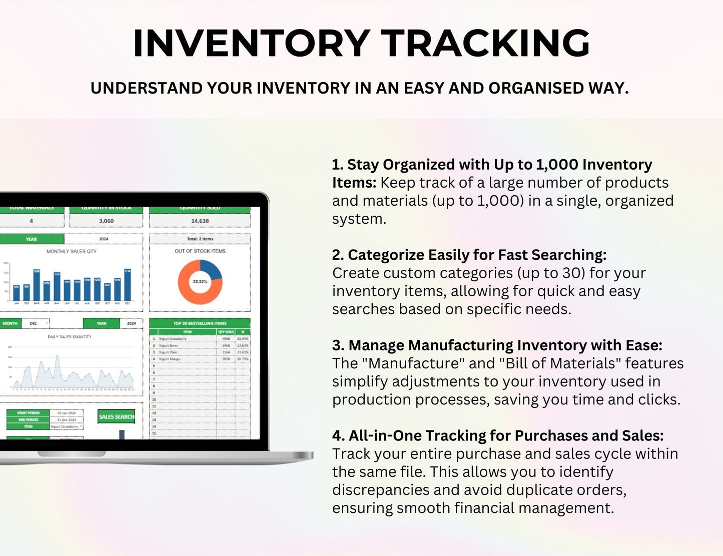 Inventory Stock Tracker Spreadsheet