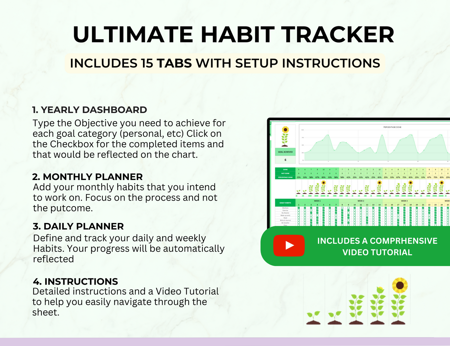 habit tracker, habit, daily habits, goal planner, habit planner, goal tracker, daily routine, weekly habit tracker