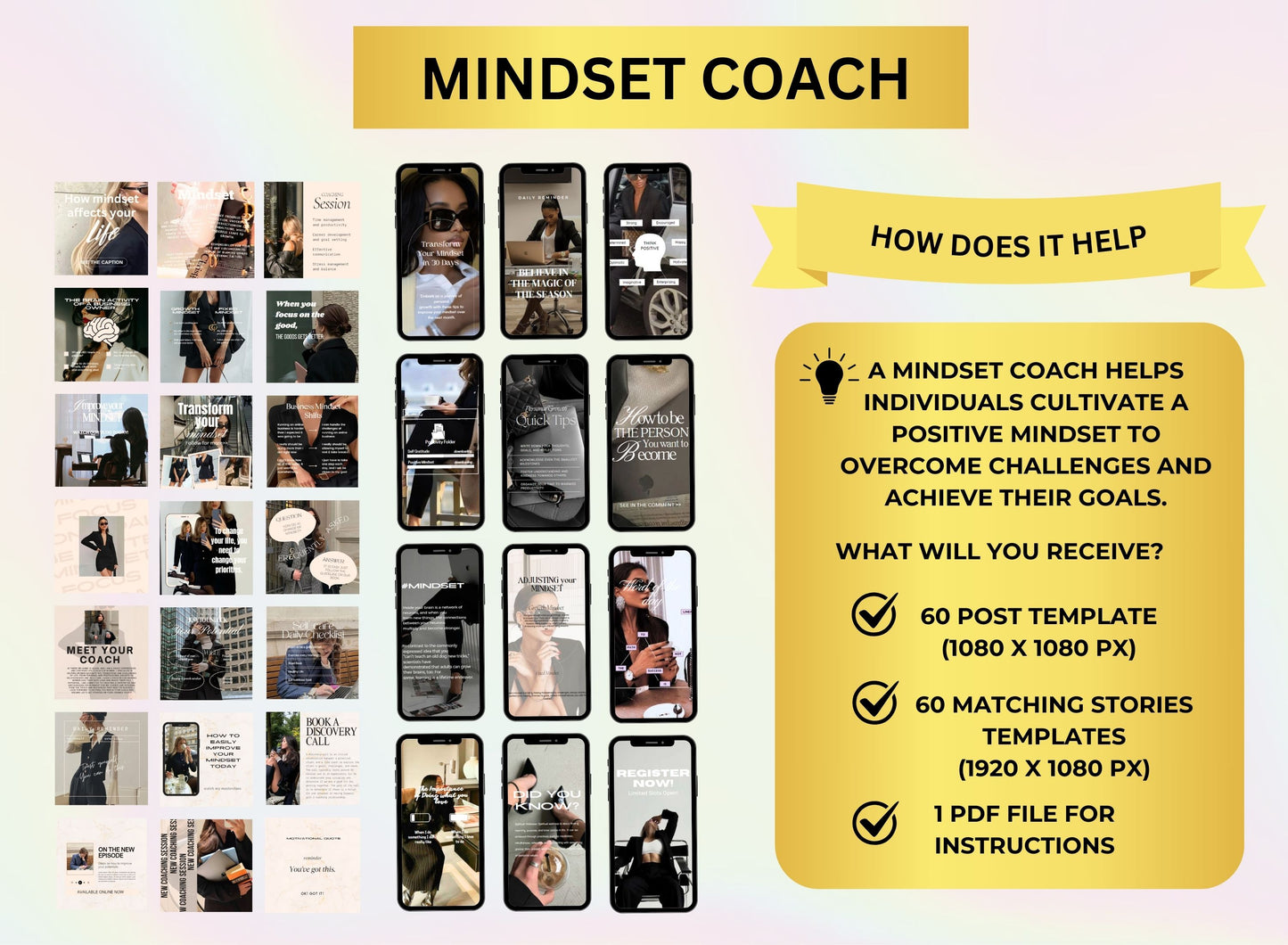 Life Coach Social Media Templates Bundle