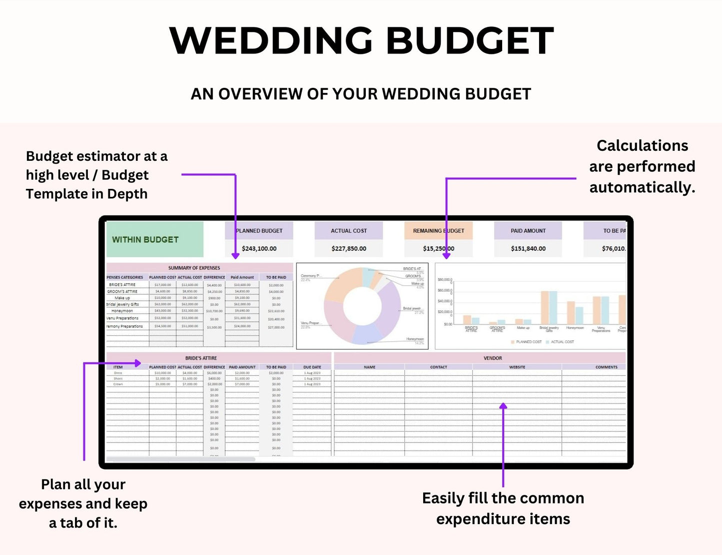 PLR Wedding Spreadsheet Excel Google Sheets Master Resell Rights