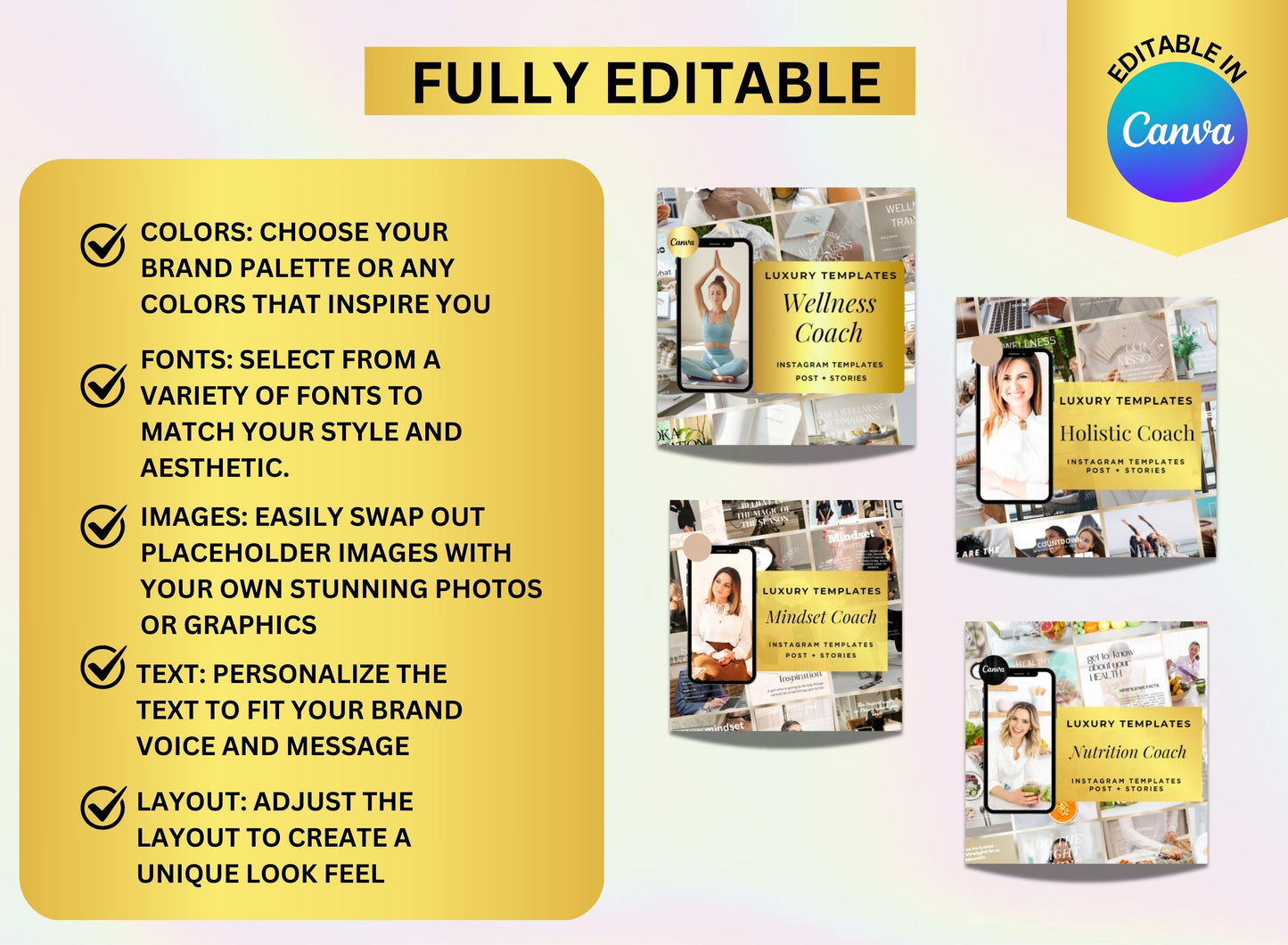 Life Coach Social Media Templates Bundle