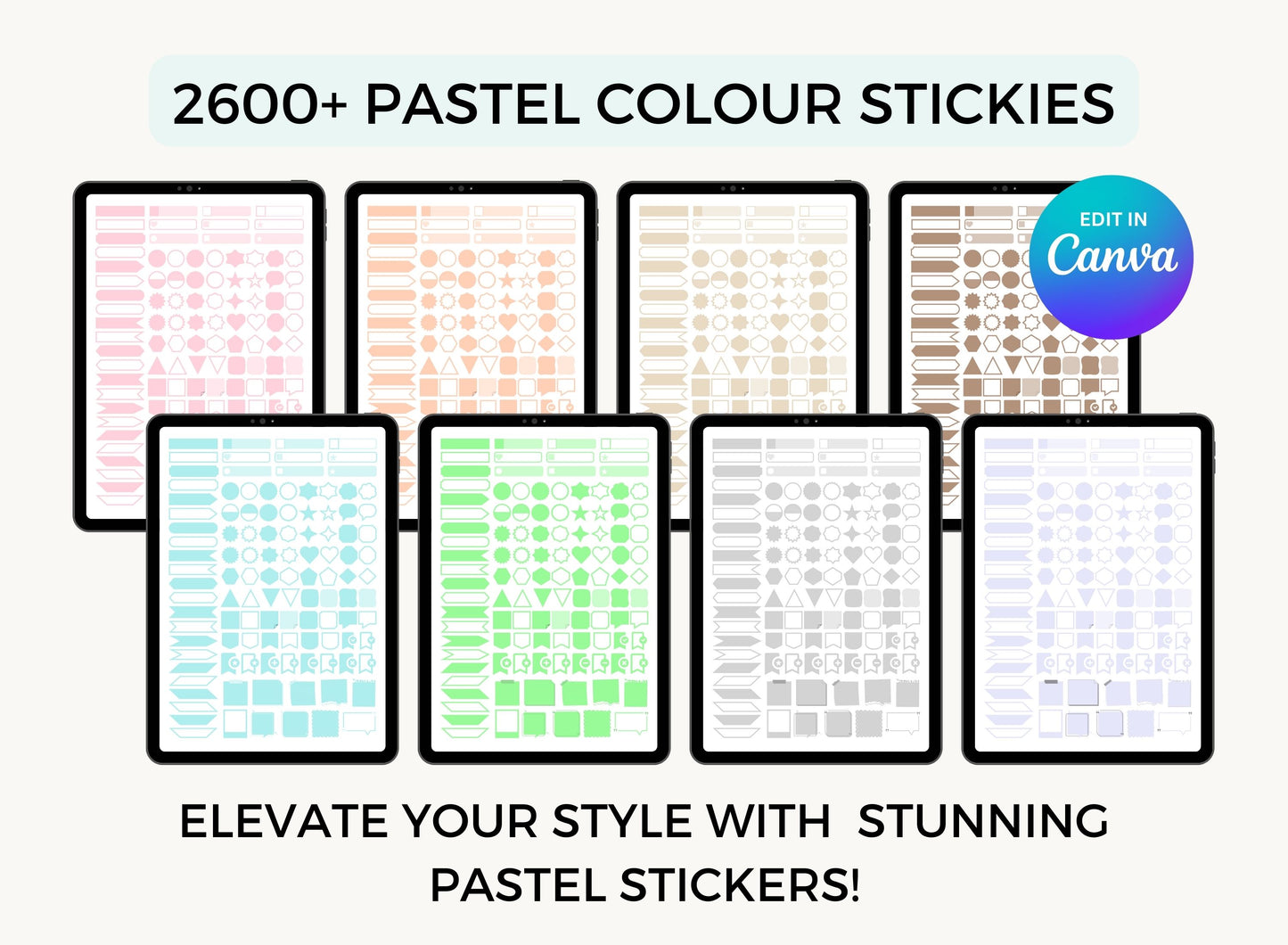 PLR Sticker Designs, Planner Stickers, Personalized Digital Designs, Personal Use, High-quality Sticker Graphics, Exclusive Sticker Graphics, Editable Stickers, Editable Sticker Bundle, Downloadable Sticker Pack