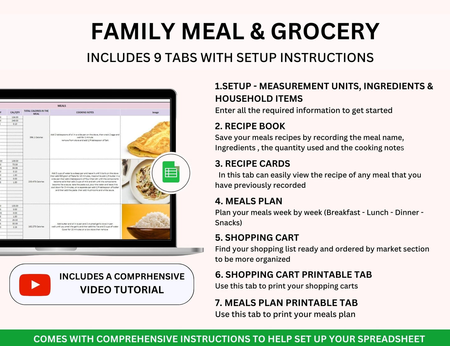 Productivity Spreadsheet Bundle with Master Resell Rights