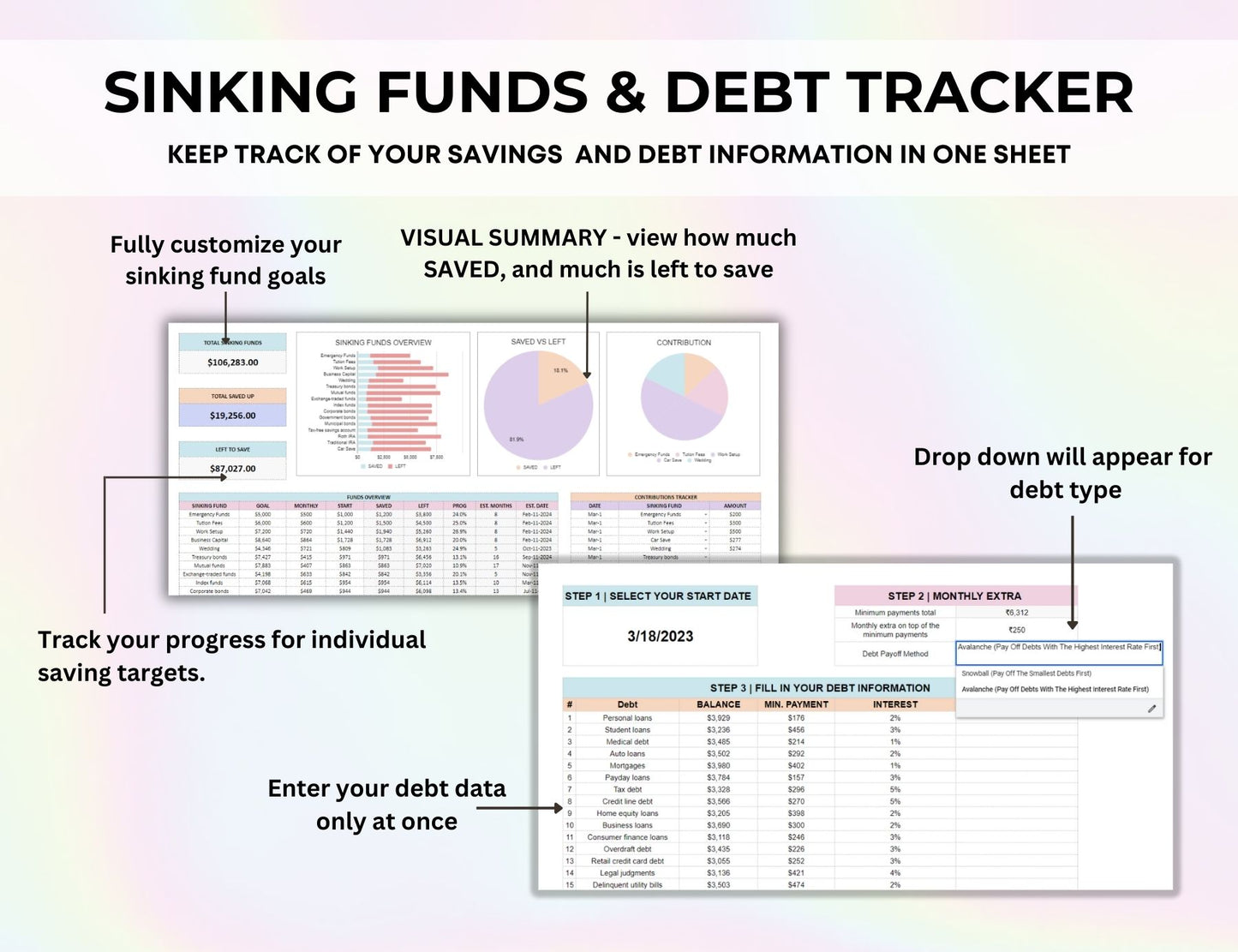 Personal Finance Budget Spreadsheet Template