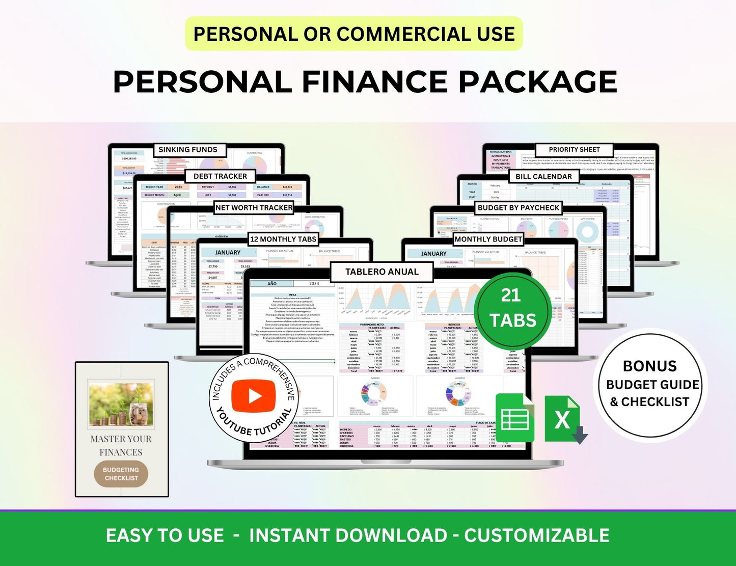 Personal Finance Budget Spreadsheet Template