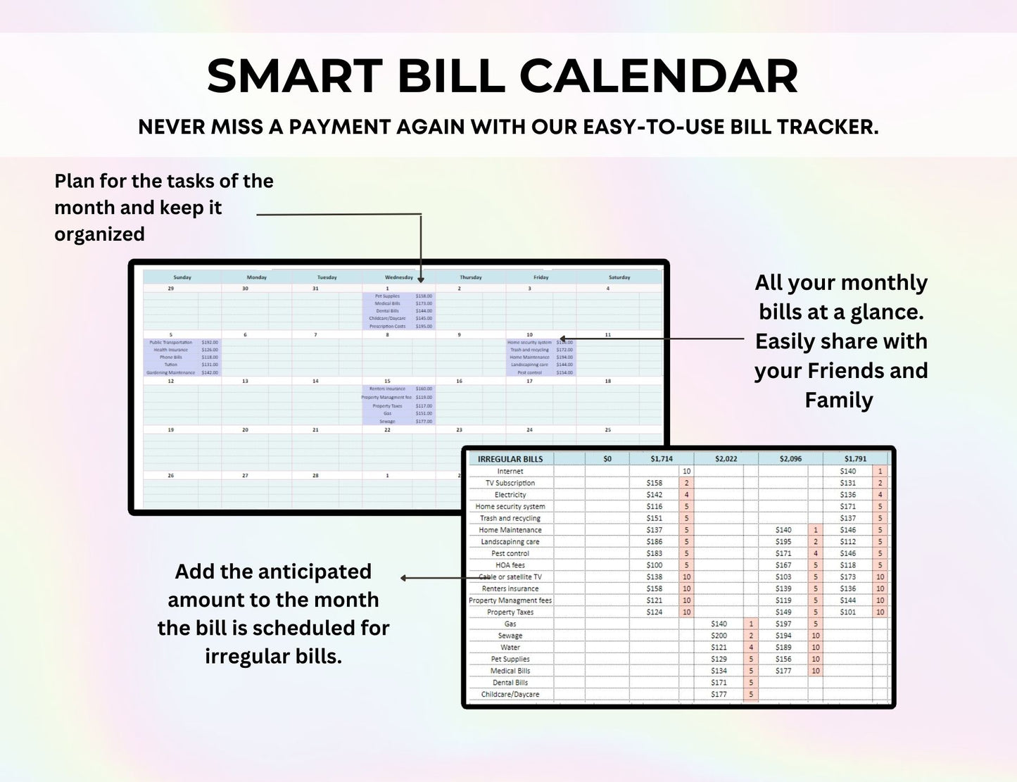Personal Finance Budget Spreadsheet Template