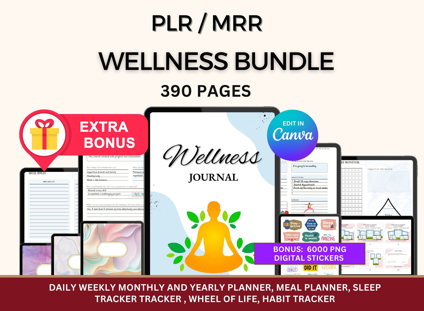 Wellness Mental Health Planner with MRR Rights
