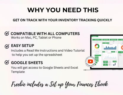 Inventory Tracker | Reseller Spreadsheet | Product and Materials Inventory Template