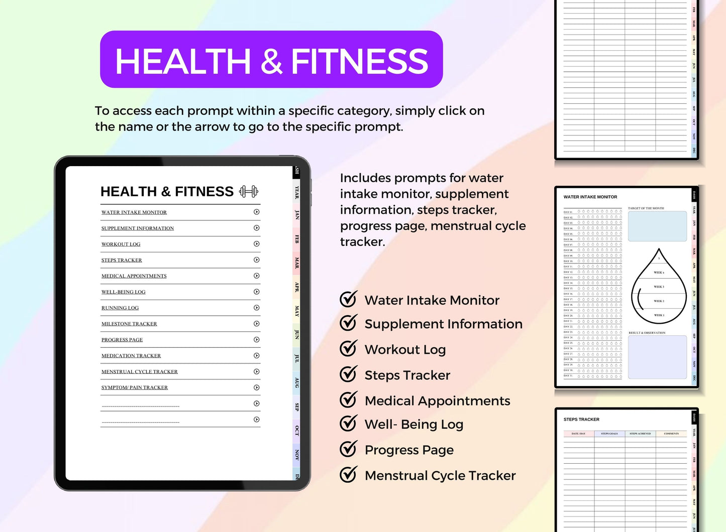 PLR Printables The Ultimate Planner - Health & Fitness, Wellness, Lifestyle, Productivity, Finance