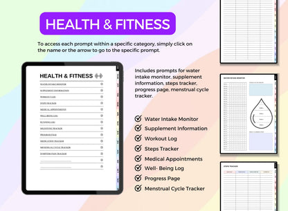 PLR Printables The Ultimate Planner - Health & Fitness, Wellness, Lifestyle, Productivity, Finance