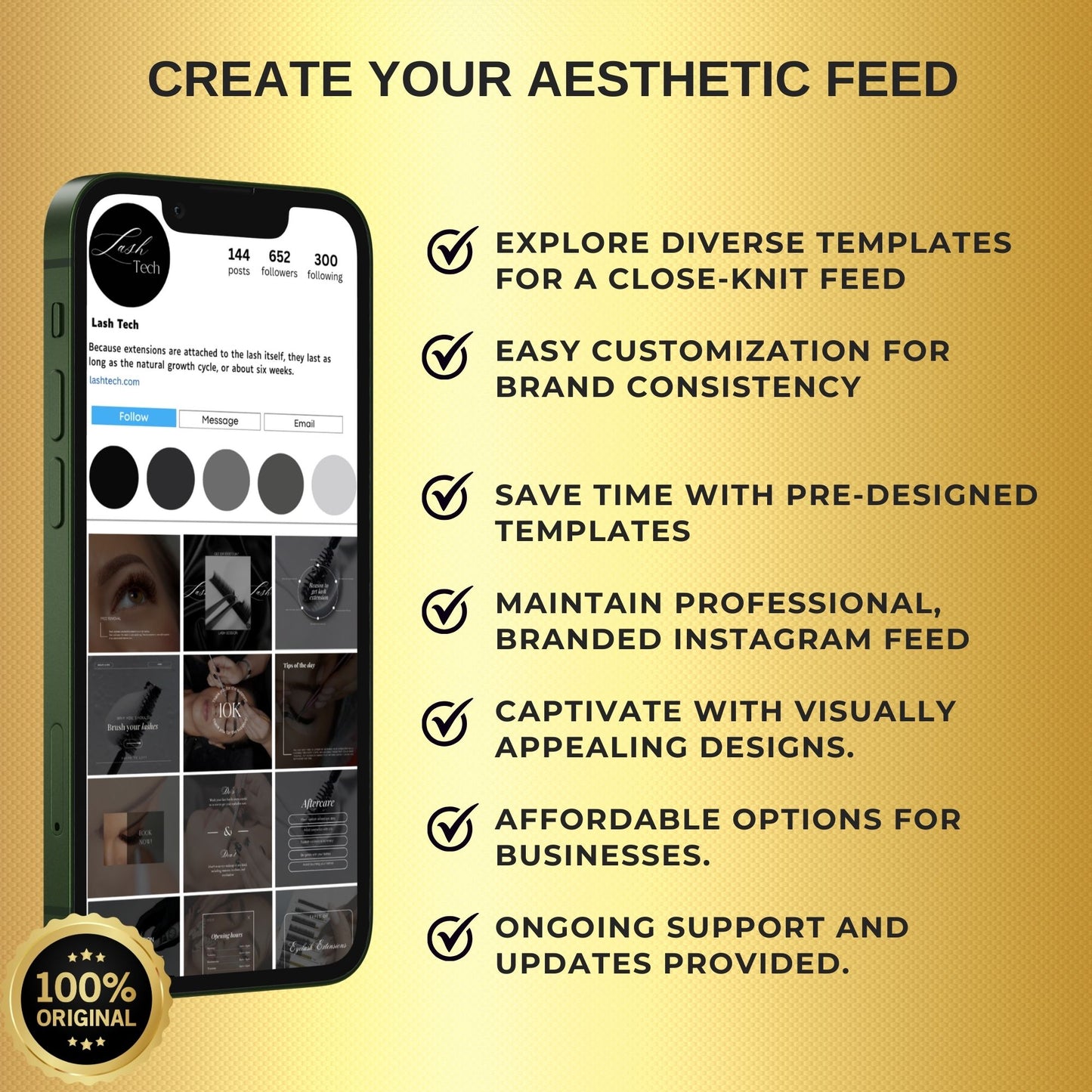 Lash Tech Social Media Post | Lash Stylist Post Templates