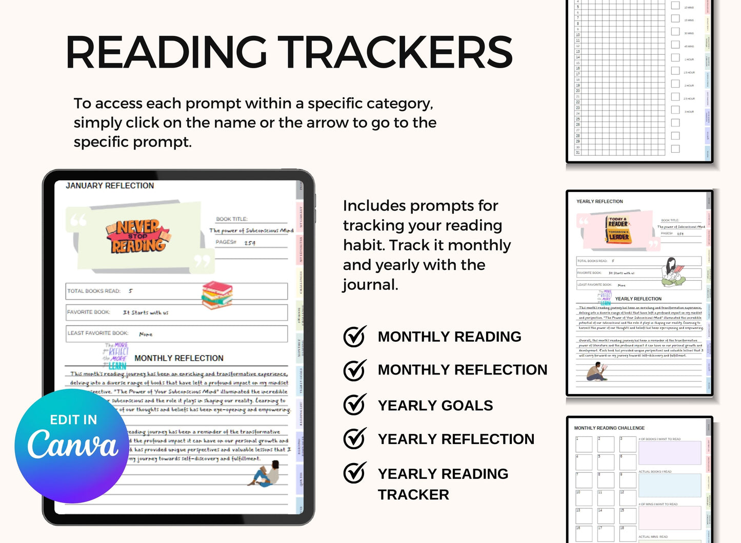 Reading Journal with MRR Rights