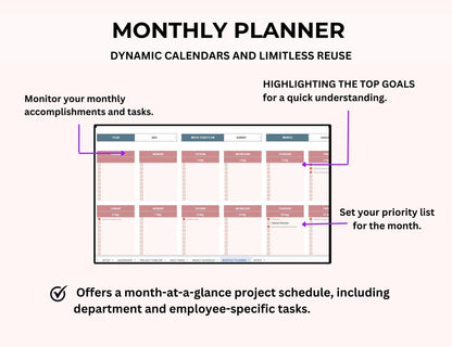 Project Management Spreadsheet Template with Kanban Board - MRR Rights