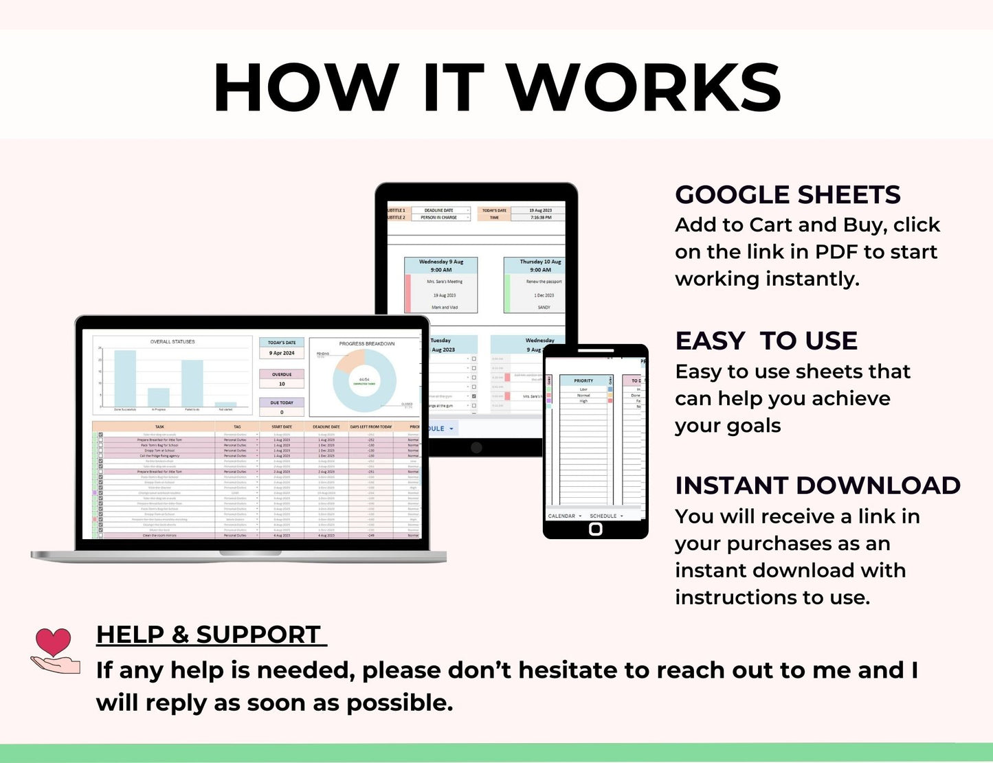 To Do List and Task Tracker Spreadsheet with MRR Rights