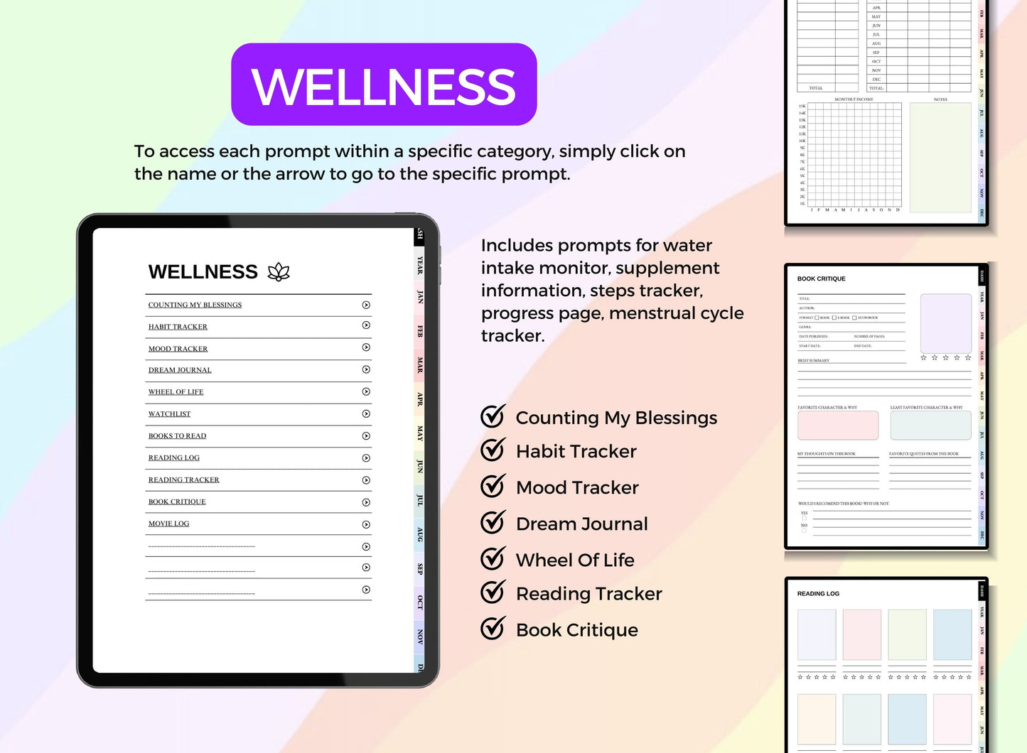 PLR Printables The Ultimate Planner - Health & Fitness, Wellness, Lifestyle, Productivity, Finance