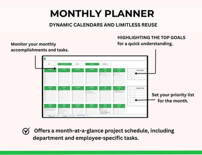 Project Management Spreadsheet Template with Gantt Chart - MRR & PLR Rights