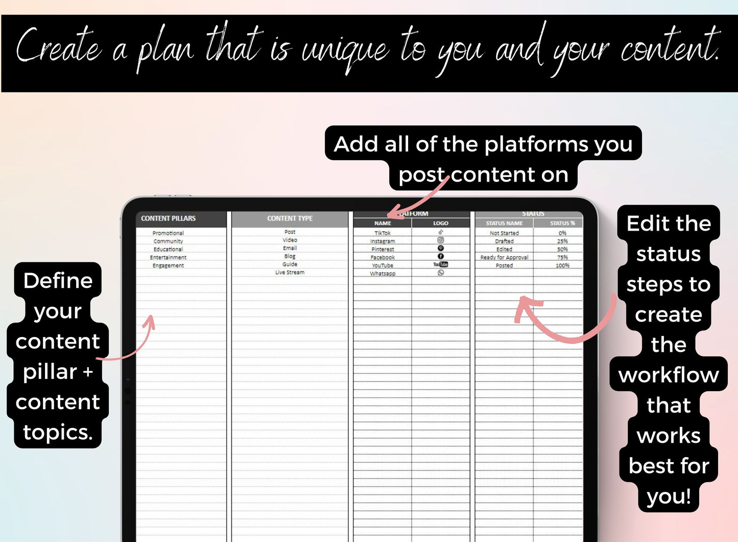 Social Media Planner and Calendar Calendar with MRR  Rights