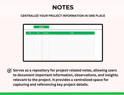 Project Management Spreadsheet Template with Gantt Chart - MRR & PLR Rights