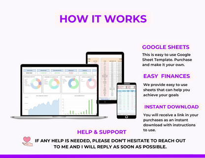 Stock Portfolio Spreadsheet ,Stock Watchlist ,Investment Tracker, Stock Tracker Investment Dashboard ,Trading Journal