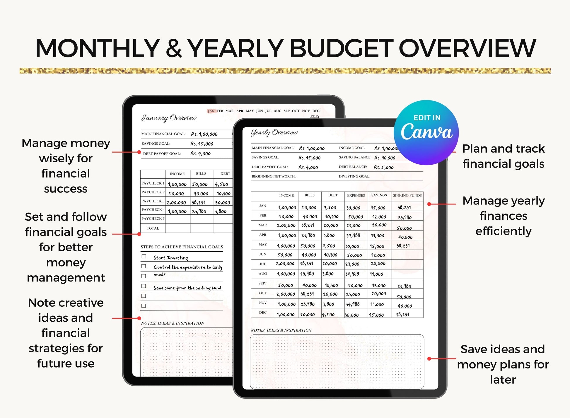 Resell Rights, Resell Budget, Private Label Rights Digital Planner, Private Label Digital Planner