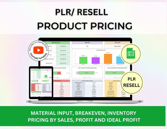 Product Pricing & Profit Margin Calculator with MRR & PLR Rights