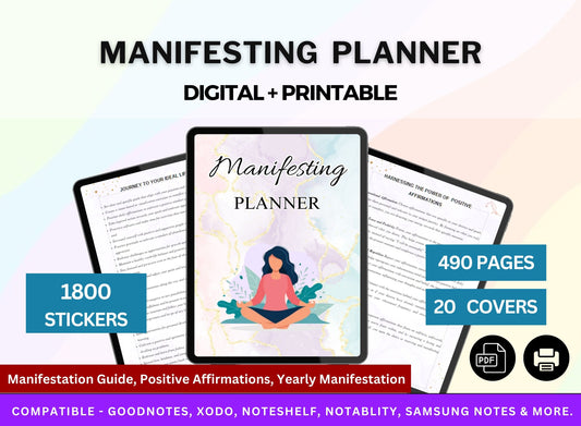 Mindfulness Diary 2024,  Manifestations Journal, manifestation planner, manifestation plan, manifestation, manifest planner