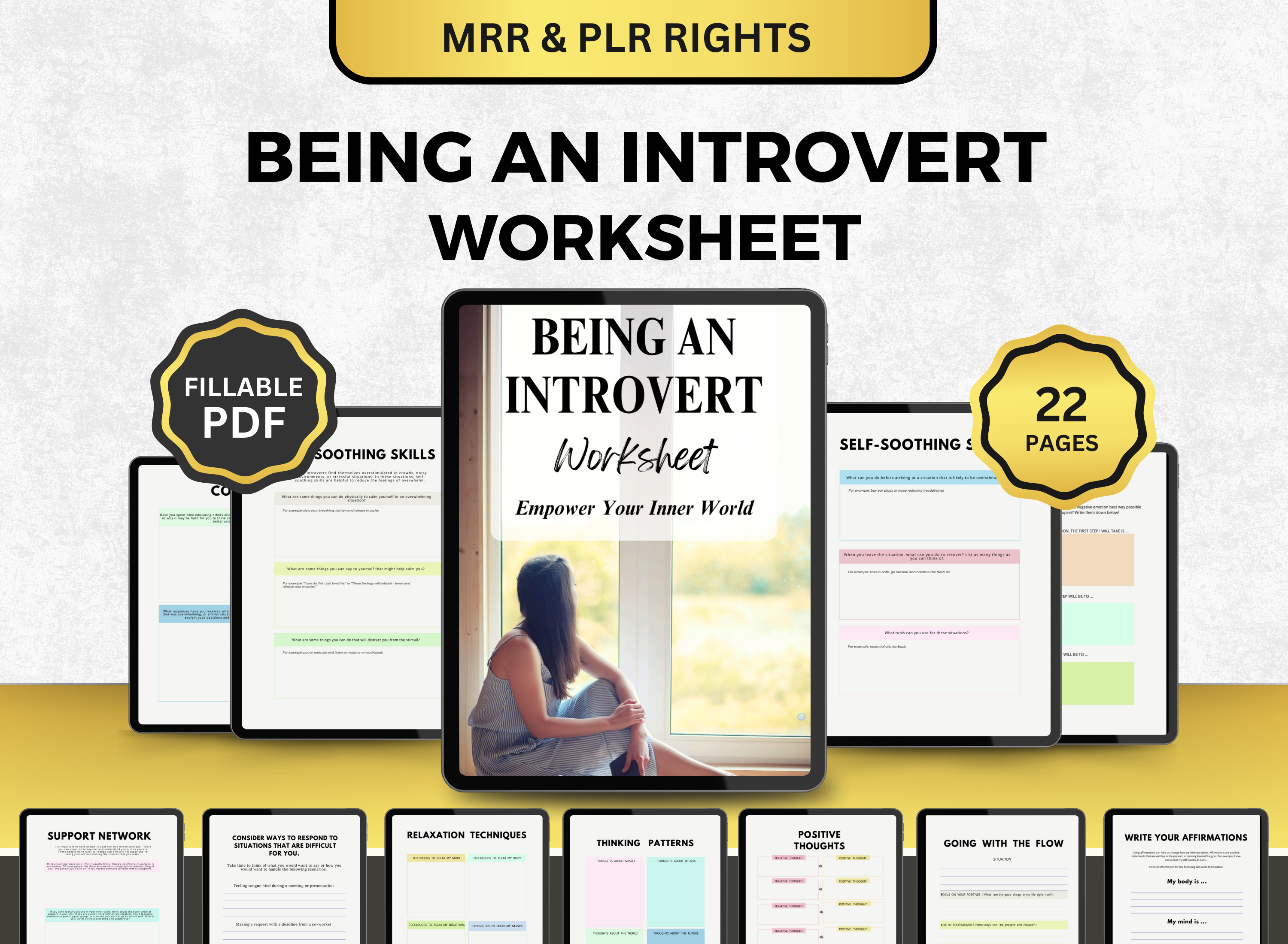 Being An Introvert Worksheet | Fillable PDF | Printable Planner ...