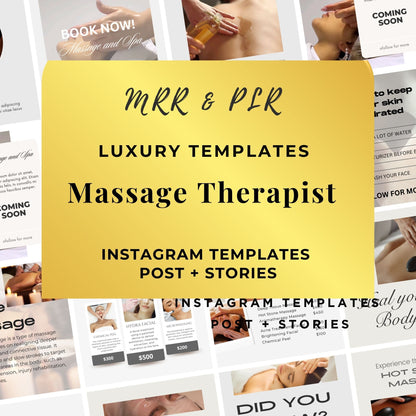 240 Massage Templates | Massage Therapy Social Media Templates