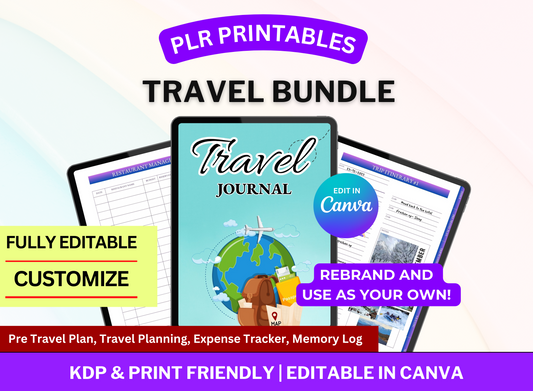 PLR Printable Travel Journal