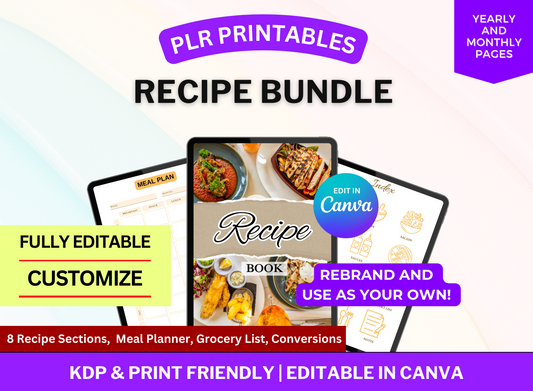 PLR Printable Recipe Journal