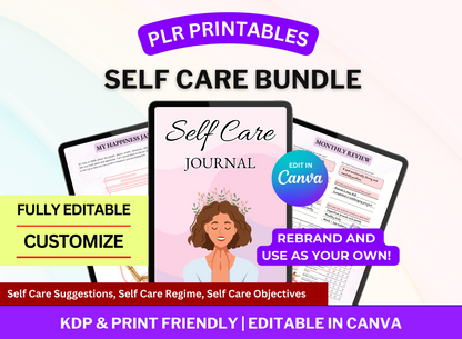 PLR Printable Self Care Planner