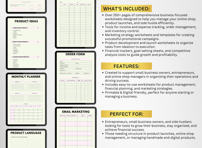 Etsy Seller Selling on Etsy Digital Product Launch Worksheet