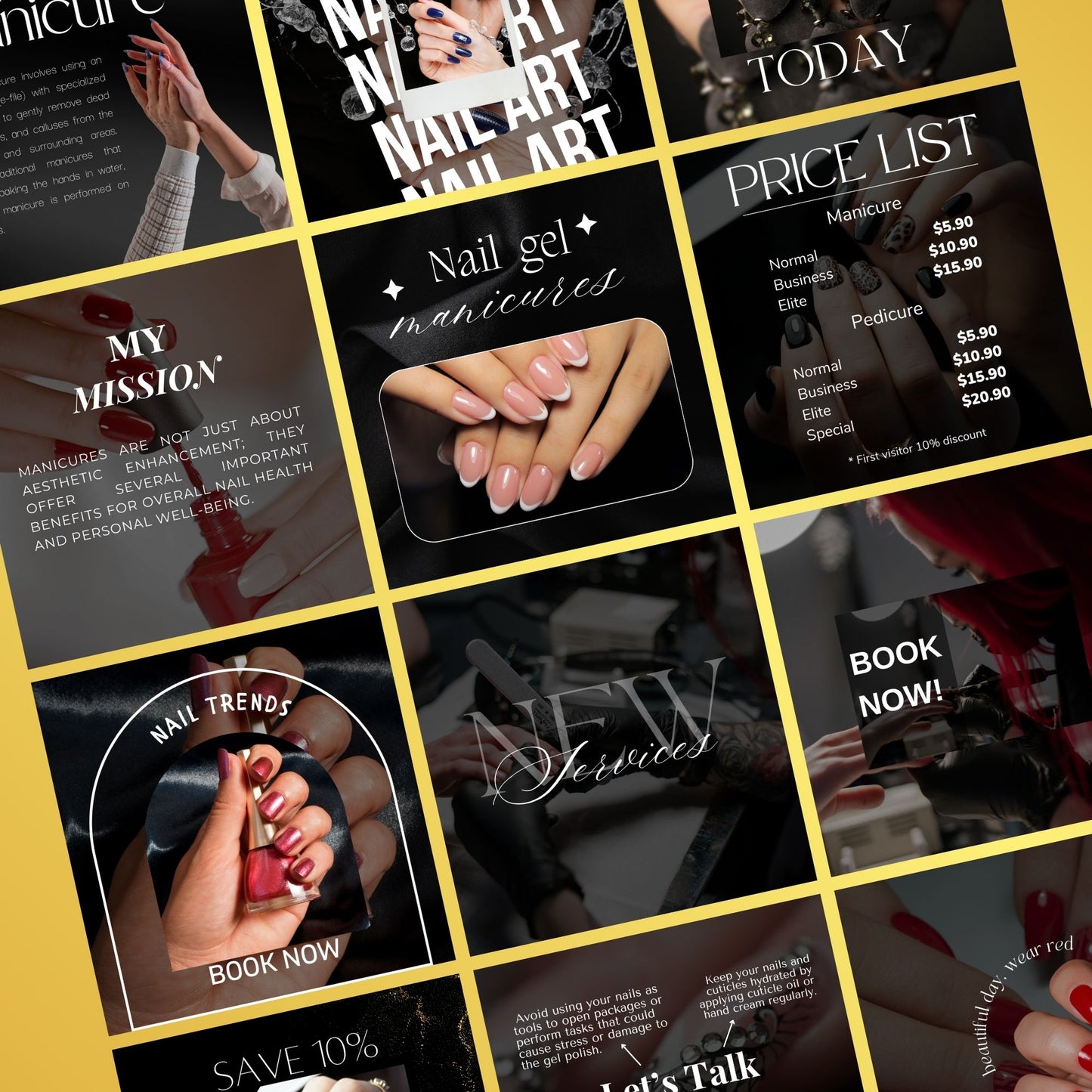 Nail Tech Instagram Templates | Manicurist posts  MRR