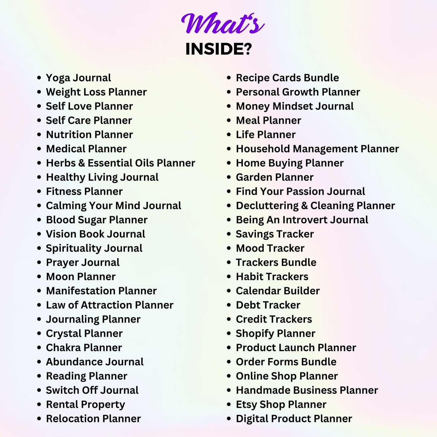 50+ MRR PLR Ebook Editable Planners Bundle