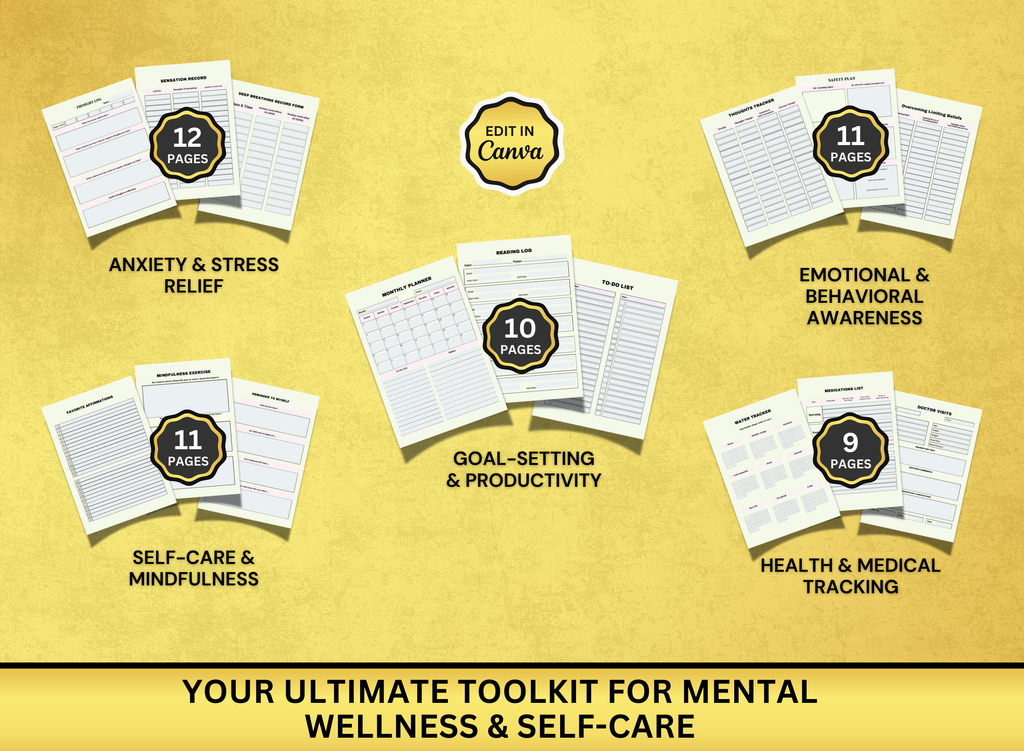 Wellness Worksheet | Fillable PDF | Printable Planner – PLRDUCK.COM