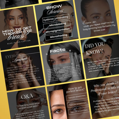 Brow Tech Templates | Eyebrow Artist  Lamination template