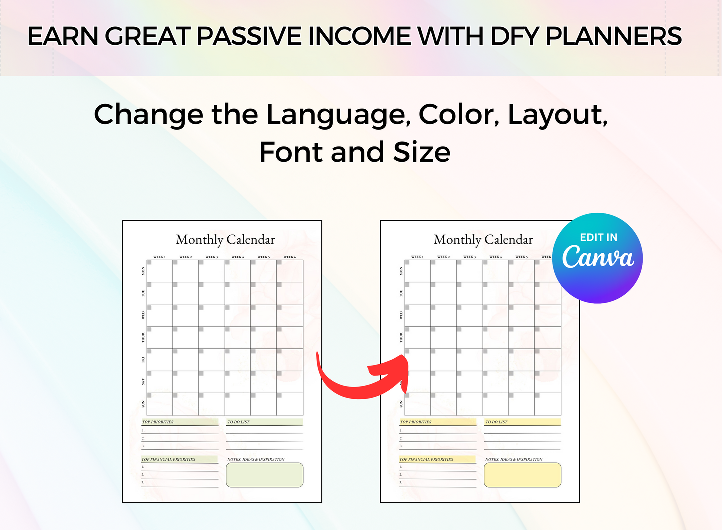 PLR Printable Budget Planner