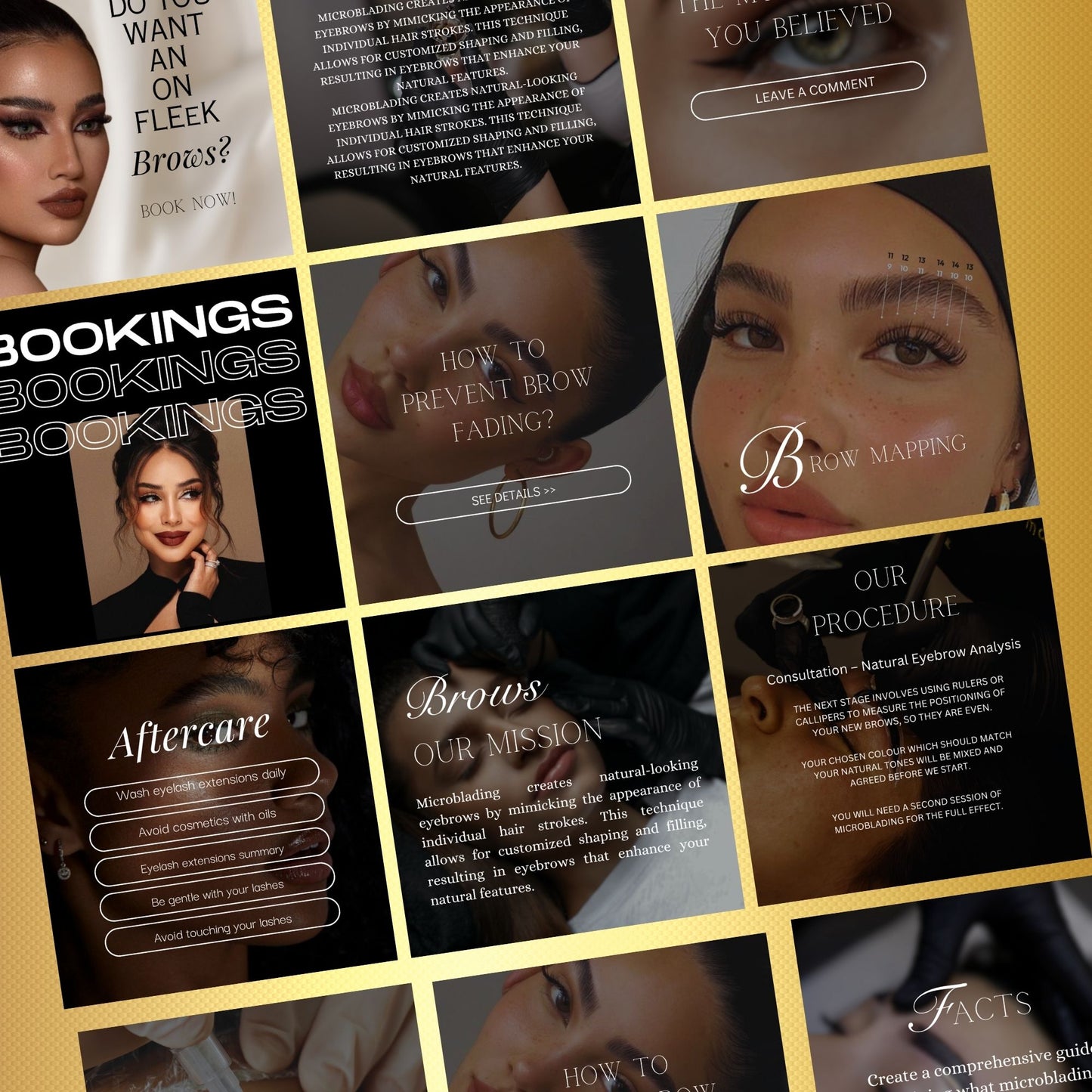 Microblading Social Media Template | PMU Instagram Template